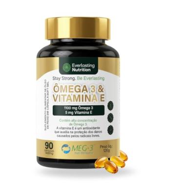 Imagem de OMEGA 3 + VITAMINA E - (Alta Concentração) 1100mg EPA/DHA - Selo Internacional de Qualidade MEG-3® - 90 Cápsulas Softgel Everlasting Nutrition