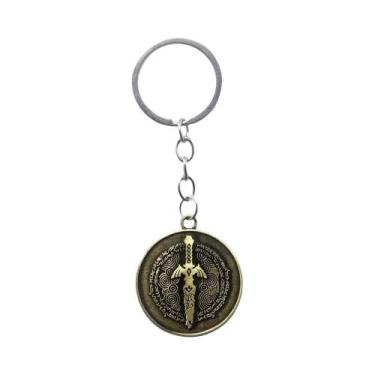 Imagem de Chaveiro Do Escudo Hylian Breath of the Wild Com Espada Mestra, Olho D