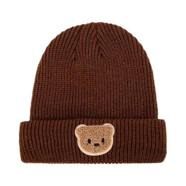 Imagem de Gorro De Inverno Quente De Tricô Com Proteção De Orelha Para Bebês E C