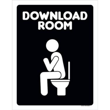 Imagem de Kit 3 Placas Banheiro Download Room 36X46