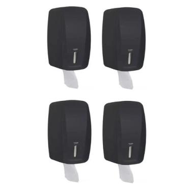 Imagem de 4 Dispenser Papel Higiênico Interfolha Premisse Invoq Preto