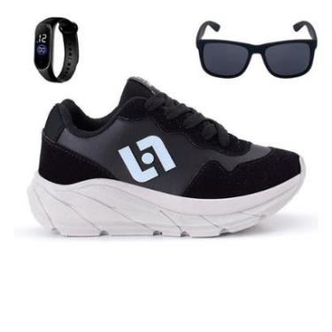 Imagem de Tênis Infantil Masculino Jogger  Casual Camurça + Oculos + Relogio-Masculino
