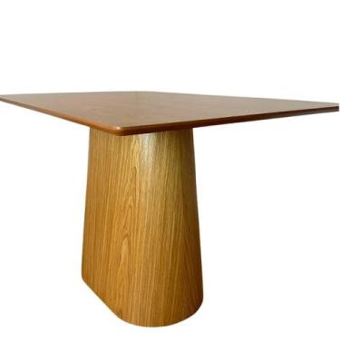 Imagem de Mesa de Jantar Cone Retangular 180x100 cm Base Oval Freijó Tampo Freij