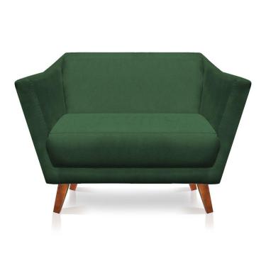 Imagem de Namoradeira Lorena Suede Pés Castanho Verde