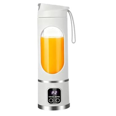 Imagem de Espremedor pessoal | Misturador sem fio de 450 ml com tela de LED | Copo portátil para espremedor de suco para casa, viagem, academia, cozinha, praia, escola, acampamento, caminhada, piquenique