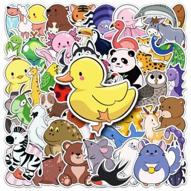 Imagem de Pacote de adesivos Cute Animal, 50 peças, decalque de vinil de desenho