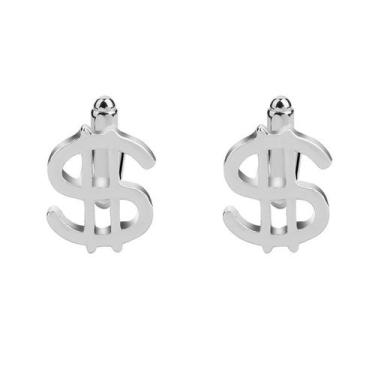Imagem de Cufflinks Creative Dollar Sign para homens em liga de zinco - Yiweisai