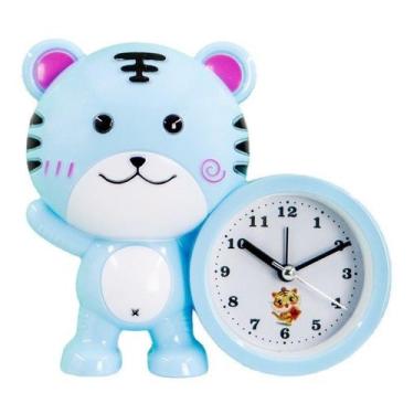 Imagem de Despertador com design fofo de tigre azul para crianças - Yiweisai