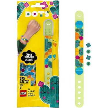 Imagem de Kit de fabricação de pulseiras LEGO DOTS Cool Cactus 41922 para crianç