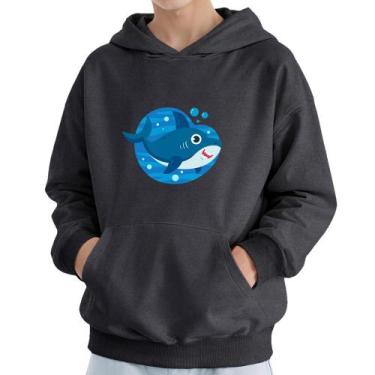 Imagem de Moletom Infantil Canguru Menino Estampa Shark Blue - Samcro, 2, Chumbo