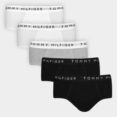 Imagem de Kit Cueca Tommy Hilfiger Brief C/ 5 Peças Masculina, Preto, Branco, M