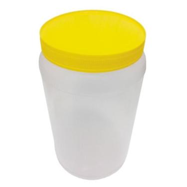 Imagem de 30 Pote Plástico de Mel Com Tampa Rosca 1500ml - AAZ, Translúcido/Amar