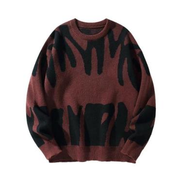 Imagem de Suéter Masculino De Inverno E Outono Com Jacquard Irregular, Casual, G