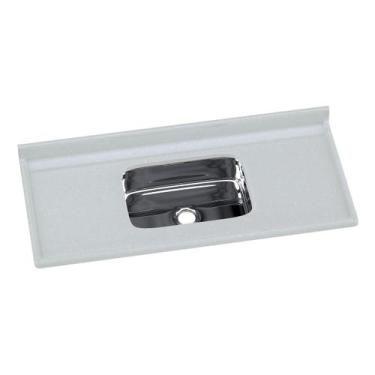 Imagem de Pia de Cozinha Mármore Sintético 120x55cm com Cuba Aço Inox Multimóvei