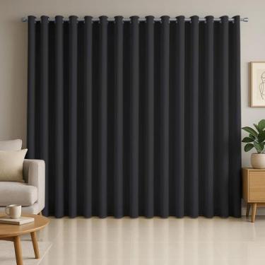 Imagem de Cortina Blackout de Tecido 3,00x2,50m para Varão Simples 2m Bloqueia 8