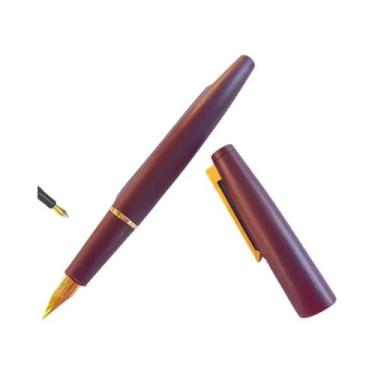 Imagem de Caneta-tinteiro Jinhao Série 80 De Fibra De Carbono Com Clipe Dourado,