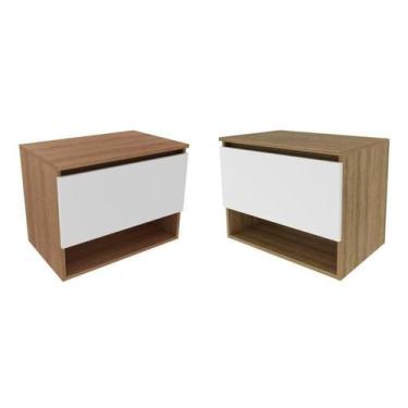 Imagem de Kit com 2 Gabinetes Suspensos para Banheiro 60cm Porta Basculante - Te