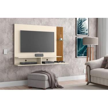 Imagem de Painel TV Sienna Sala 42 Polegadas - EJ MOVEIS, Off White/Freijo