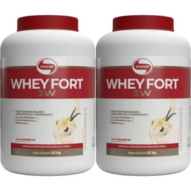 Imagem de Kit 2X Whey Fort 3W - 1800g Baunilha - Vitafor