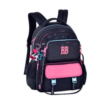 Imagem de Mochila Rebecca Bonbon Escolar Feminina 44cm RB26227 Preto