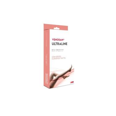 Imagem de Meia coxa 4000 ultraline 20-30mmhg aberta (agh) - venosan, Preto, M