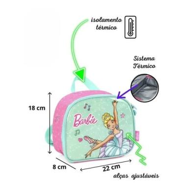 Imagem de LANCHEIRA TERMICA FEMININA INFANTIL BARBIE verde - Luxcel