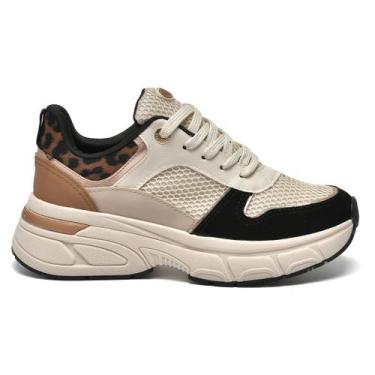 Imagem de Tênis Chunky Feminino Tricolor Detalhe Animal Print 297-005-07 - VIA M