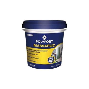 Imagem de Cola para Azulejo e Pastilhas Massaplic 5kg Pronta para Uso Aderência Superior Pulvitec