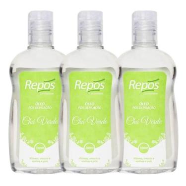Imagem de Kit 3 Óleo Pós Depilação Corporal Facial Chá Branco 200ml Repós - Repo