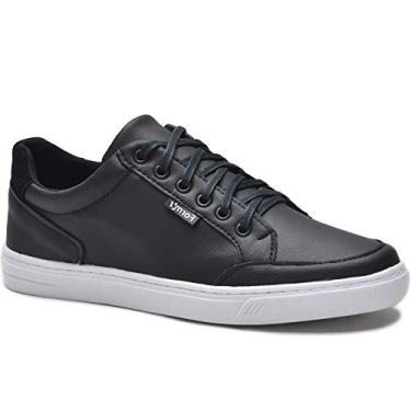 Imagem de Tênis Masculino Casual Cano Curto Blaqueado Moderno Leve Cor:Preto;Tamanho:44