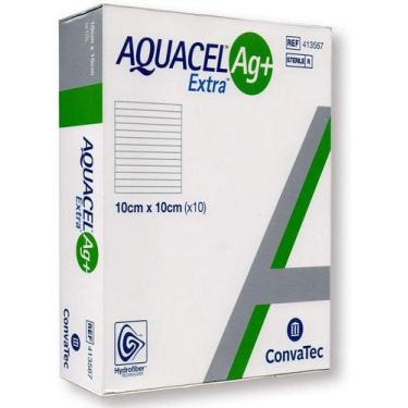 Imagem de Curativo Aquacel Ag+ Extra 10cm X 10cm Caixa C/10 - Convatec