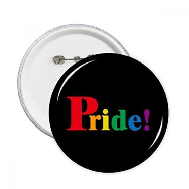 Imagem de Orgulho LGBT Arco-Íris Homo Alfinetes Redondos Emblema de Botão Decoração Acessório 5 peças