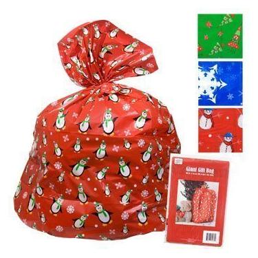 Imagem de Giant 90cm x110cm Christmas Gift Bag Sack, Assorted Styles