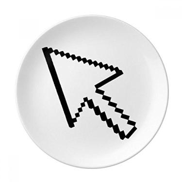 Imagem de Placa Decorativa de Porcelana para Computador Mouse Arrow Pixel Salver Prato de Jantar