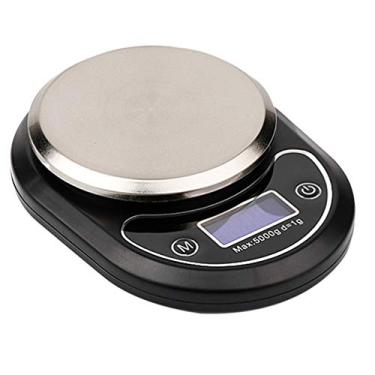 Imagem de balança de cozinha digital de aço inoxidável com display LCD balança de cozinha para assar e cozinhar sem bateria