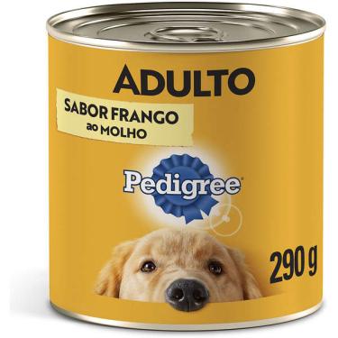 Imagem de Ração Pedigree Frango Ao Molho Lata para Cães Adultos - 290 g