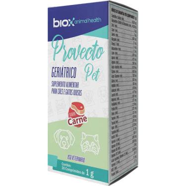 Imagem de Suplemento Alimentar Geriátrico Biox Provecto 1 g para Cães e Gatos Idosos - 30 comprimidos