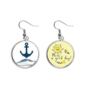 Imagem de Âncora Ferry Objetos de Navegação Orelha gota Sol Brincos Joias Moda Moda