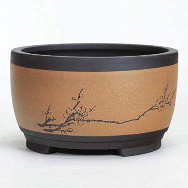 Imagem de Vasos De Plantas Suculentas Porta-flores Decorativos Tigela Vaso De Cerâmica Redondo Grande Médio E Pequeno Vaso De Bonsai Vasos De Flores Plantador De Cerâmica Bonsai Decoração De Casa Chinês Par