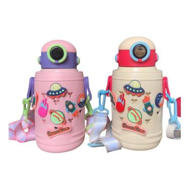 Imagem de Garrafa Garrafinha Água Infantil 500ml Térmica Alça Squeeze