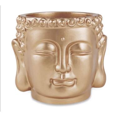 Imagem de Cachepot Dourado Fosco em Cimento - Mart