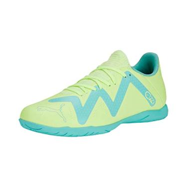 Imagem de PUMA Tênis masculino Future Play Indoor Training, Fast Yellow-Puma Preto-hortelã-pimenta elétrica, 10