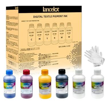 Imagem de Lancelot Tinta DTF 250 ml - Tinta de transferência de filme PET vibrante e durável para impressora DTF, impressoras Epson ET-8550, XP-15000, L1800, L805, R1390, R2400 para impressão por transferência