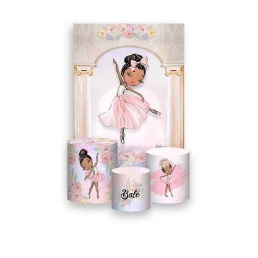 Imagem de Painel De Festa Vertical 1,50 x 2,20 + Trio De Capas Cilindro - Bailar
