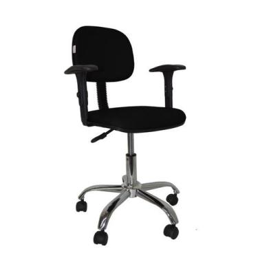 Imagem de Cadeira Secretaria Bolt CR com Braco Regulavel - Maiart, Couro Sinteti