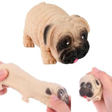Imagem de Cachorro Salsicha Pug Estica Esmaga Fidget Toys Antiestresse - Dm Toys