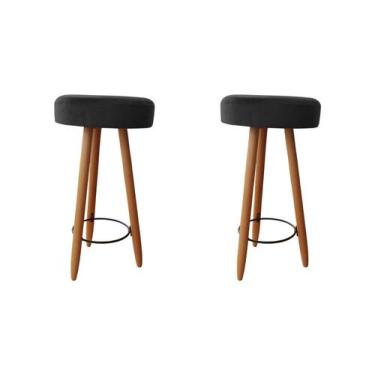 Imagem de Kit Duas Banqueta Alta para Área Gourmet Balcão Pés Palito material si