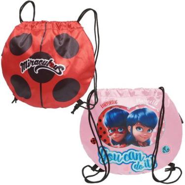 Imagem de Mochila Saco Miraculous Ladybug Fashion - Pacific 7660134, Vermelho