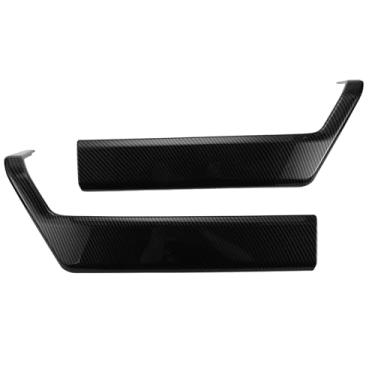 Imagem de REPAIROCK 1 conjunto de acabamentos de tampa de moldura de maçaneta de porta interior para Ford F-150 2021-2024 ABS moldura de maçaneta interna de porta com adesivo padrão de fibra de carbono preto
