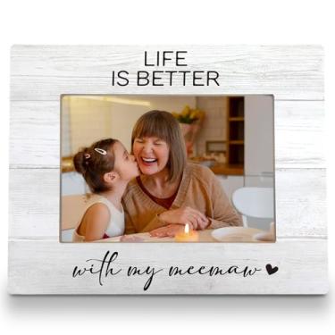 Imagem de FLDAS Porta-retrato Meemaw 20 x 25 cm, porta-retratos para avó, presentes de netos, presentes para avó, dia das mães, do neto, neta, Life is Better with My Meemaw, 5 x 7